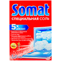 Соль 1,5кг для посудомоечных машин SOMAT HENKEL 1/7, 1 шт.