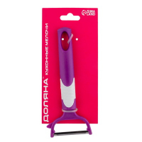 Овощечистка 150 мм ДОЛЯНА с пластиковой ручкой ФИОЛЕТОВАЯ "NN"