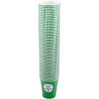 Стакан бумажный 250мл D80 мм 1-сл для горячих напитков EMOJI зеленый EP 1/50/1000, 50 шт./упак
