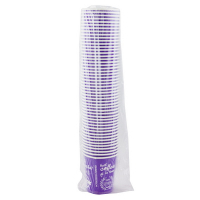 Стакан бумажный 250мл D80 мм 1-сл для горячих напитков GURMANOFF фиолетовый EP, 50 шт./упак