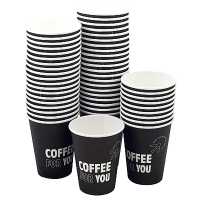 Стакан бумажный 350мл D90 мм 1-сл для горячих напитков COFFEE FOR YOU EP, 50 шт./упак