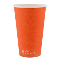 Стакан бумажный 1-сл d90 мм 450 мл ECO CAREFUL для горячих напитков "ЭКОПАК" 1/50/1000, 50 шт./упак