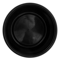 Контейнер h58 d142 мм 500 мл 50 шт (К144) с прозрачной крышкой круглый ЧЕРНЫЙ PP "POKROV PLAST", 50 шт./упак