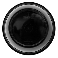 Контейнер h58 d142 мм 500 мл 50 шт (К144) с прозрачной крышкой круглый ЧЕРНЫЙ PP "POKROV PLAST", 50 шт./упак