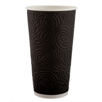 Стакан бумажный 500 мл d90 мл 2-сл 20 шт ЛАБИРИНТ для горячих напитков гофрированный ЧЕРНЫЙ "СКАНДИПАКК" Стакан бумажный 500 мл d90 мл 2-сл 20 шт ЛАБИРИНТ для горячих напитков гофрированный ЧЕРНЫЙ "СКАНДИПАКК"