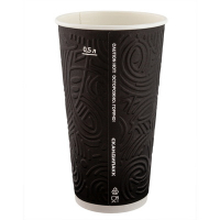 Стакан бумажный 500 мл d90 мл 2-сл 20 шт ЛАБИРИНТ для горячих напитков гофрированный ЧЕРНЫЙ "СКАНДИПАКК" Стакан бумажный 500 мл d90 мл 2-сл 20 шт ЛАБИРИНТ для горячих напитков гофрированный ЧЕРНЫЙ "СКАНДИПАКК"