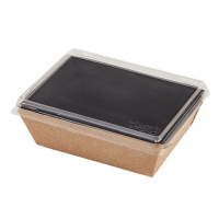 Упаковка 400мл ДхШхВ 145х95х45мм 50шт OPSALAD с прозрачной крышкой КРАФТ черное дно "OSQ" Упаковка 400мл ДхШхВ 145х95х45мм 50шт OPSALAD с прозрачной крышкой КРАФТ черное дно "OSQ"