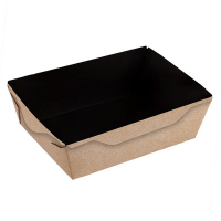 Упаковка 400мл ДхШхВ 145х95х45мм 50шт OPSALAD с прозрачной крышкой КРАФТ черное дно "OSQ" Упаковка 400мл ДхШхВ 145х95х45мм 50шт OPSALAD с прозрачной крышкой КРАФТ черное дно "OSQ"