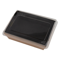 Упаковка 500шт ДхШхВ 160х120х45мм 50шт OPSALAD с прозрачной крышкой КРАФТ черное дно "OSQ" Упаковка 500шт ДхШхВ 160х120х45мм 50шт OPSALAD с прозрачной крышкой КРАФТ черное дно "OSQ"