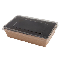 Упаковка 800мл ДхШхВ 186х106х55мм 50шт OPSALAD с прозрачной крышкой КРАФТ черное дно "OSQ" Упаковка 800мл ДхШхВ 186х106х55мм 50шт OPSALAD с прозрачной крышкой КРАФТ черное дно "OSQ"