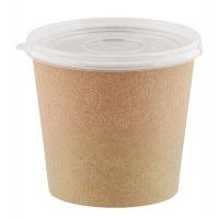 Контейнер бумажный с крышкой h85 d100 мм 400 мл 30 шт для горячего, холодного круглый КРАФТ "OSQ", 30 шт./упак Контейнер бумажный с крышкой h85 d100 мм 400 мл 30 шт для горячего, холодного круглый КРАФТ "OSQ", 30 шт./упак