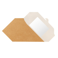 Упаковка для бутербродов, сэндвичей 130х130х70 мм 50 шт треугольная КРАФТ "DoEco"