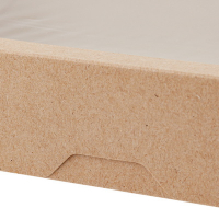 Контейнер бумажный с окном 1450мл ДхШхВ 260х150х40мм 25шт TABOX прямоугольный КРАФТ "OSQ"