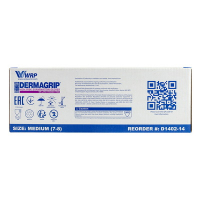 Перчатки одноразовые 50 шт DERMAGRIP HIGH RISK М неопудренные СИНИЕ ЛАТЕКС коробка "NN"