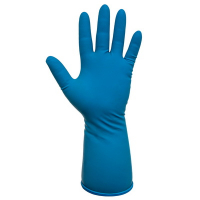 Перчатки одноразовые 50 шт DERMAGRIP HIGH RISK М неопудренные СИНИЕ ЛАТЕКС коробка "NN"