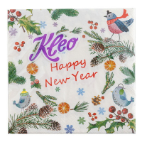 Салфетка бумажная 3-сл 33х33 мм 20 шт ПТИЧКИ "KLEO"