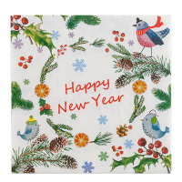 Салфетка бумажная 3-сл 33х33 мм 20 шт ПТИЧКИ "KLEO"