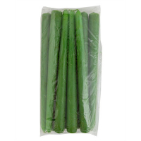 Свеча коническая h250d19 мм 10 шт/уп 9часов горения ТЕМНО-ЗЕЛЕНАЯ БЕЗ ЗАПАХА "Horizon Candles"