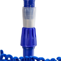 Швабра флаундер в комплекте с МОП 450 мм h1300 мм плоский с карманами с телескоп рукояткой СИНЯЯ МИКРОФИБРА "NN"