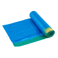 Мешок (пакет) мусорный 35 л 20 шт/рул ОСОБОПРОЧНЫЙ с завязками СИНИЙ "ClearLine"