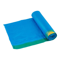 Мешок (пакет) мусорный 60 л 20 шт/рул ОСОБОПРОЧНЫЕ с завязками с завязками СИНИЙ "ClearLine"