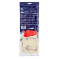 Перчатки хозяйственные 1 пара М БИКОЛОР суперпрочные с удлиненным манжетом БЕЛО-КРАСНЫЕ "Komfi" Перчатки хозяйственные 1 пара М БИКОЛОР суперпрочные с удлиненным манжетом БЕЛО-КРАСНЫЕ "Komfi"