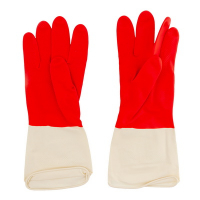 Перчатки хозяйственные 1 пара М БИКОЛОР суперпрочные с удлиненным манжетом БЕЛО-КРАСНЫЕ "Komfi" Перчатки хозяйственные 1 пара М БИКОЛОР суперпрочные с удлиненным манжетом БЕЛО-КРАСНЫЕ "Komfi"