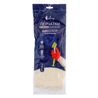 Перчатки хозяйственные 1 пара L БИКОЛОР суперпрочные с удлиненным манжетом БЕЛО-КРАСНЫЕ "Libry" Перчатки хозяйственные 1 пара L БИКОЛОР суперпрочные с удлиненным манжетом БЕЛО-КРАСНЫЕ "Libry"