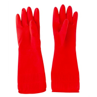 Перчатки хозяйственные 1 пара L MASTERSAFE с длинной манжетой КРАСНЫЕ "TEXTOP" Перчатки хозяйственные 1 пара L MASTERSAFE с длинной манжетой КРАСНЫЕ "TEXTOP"