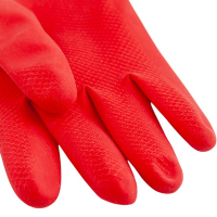Перчатки хозяйственные 1 пара L MASTERSAFE с длинной манжетой КРАСНЫЕ "TEXTOP" Перчатки хозяйственные 1 пара L MASTERSAFE с длинной манжетой КРАСНЫЕ "TEXTOP"